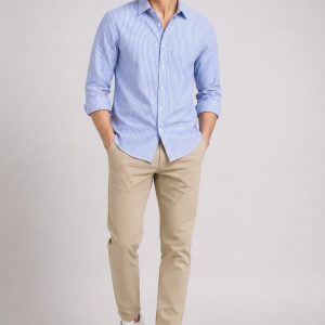 Blue Stripe Cotton Shirt