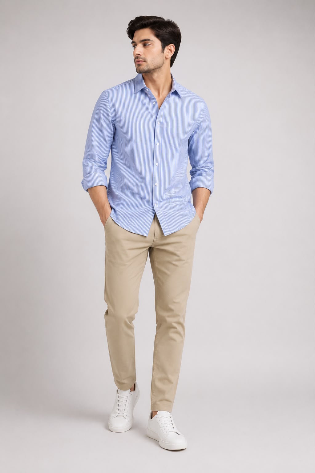 Blue Stripe Cotton Shirt
